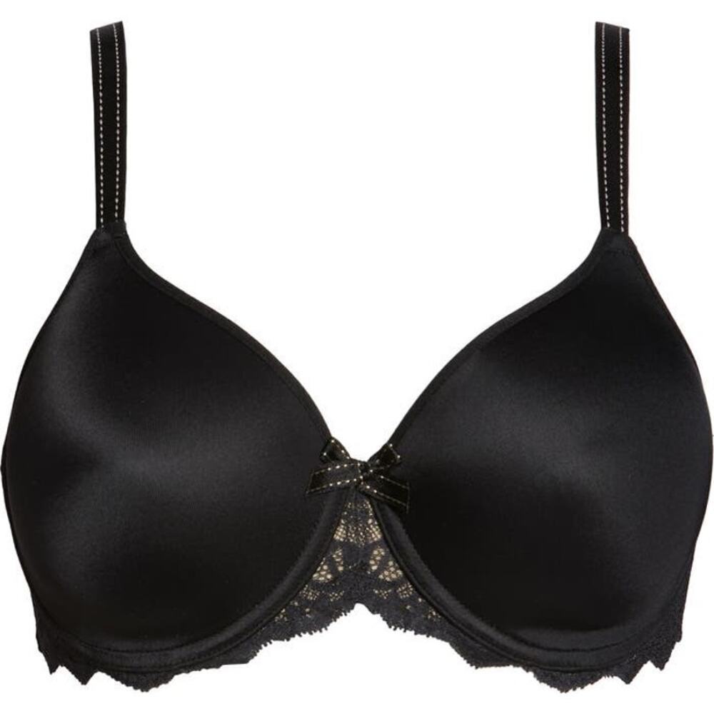 NEW Chantelle Lingerie Rive Gauche Full Coverage T-Shirt Bra sz 34C Black